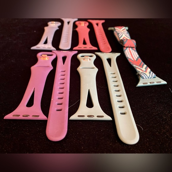 MOVING SALE-Bundle of Silicone iWatch Bands, 1 Stretchy Band, 40mm Apple Watch - Picture 3 of 5